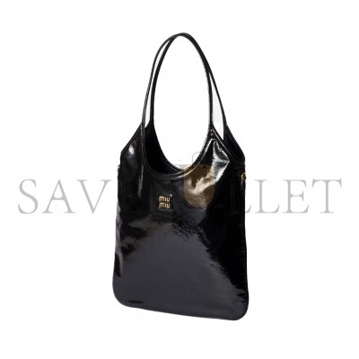 MIU MIU IVY NAPLAK PATENT LEATHER SHOULDER BAG 5BG231 (40*35cm)